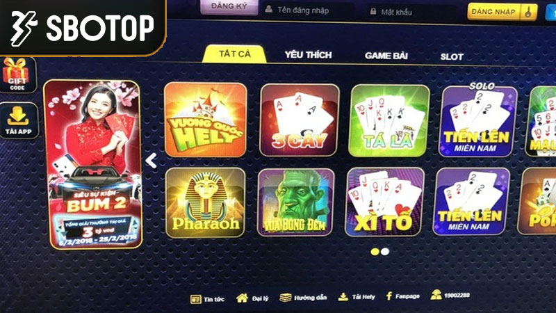 Chơi gì tại sảnh cược game bài SBOTOP?
